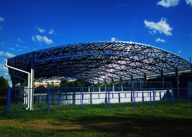 Foto sfondo di un parco giochi sportivo coperto