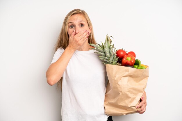 Covering mouth with hands with a shocked