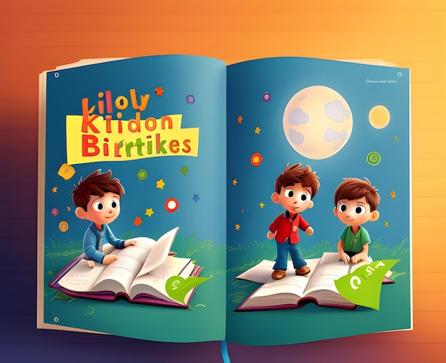 Coverpagina's van kinderboeken Generatieve Ai
