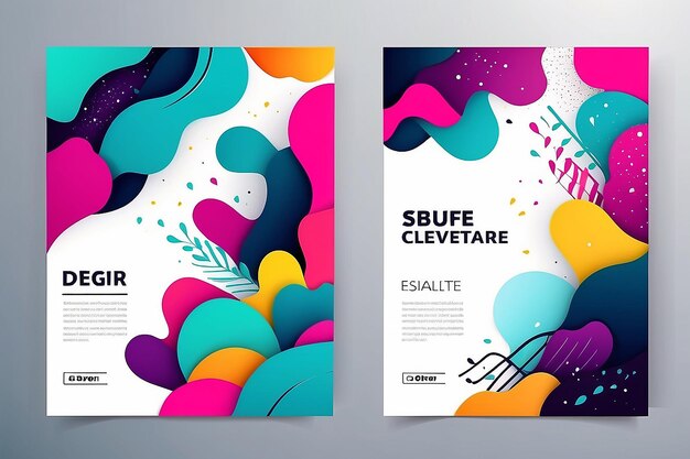 Covers background template with Abstract colorful design and modern abstract pattern Vector templates for modern design cover template decorated brochure