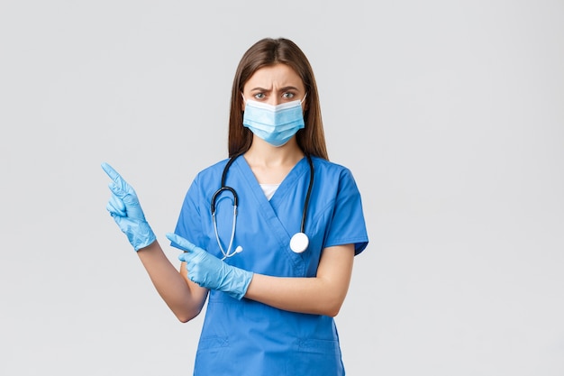 covid-19, preventing virus, health, healthcare workers and quarantine concept.