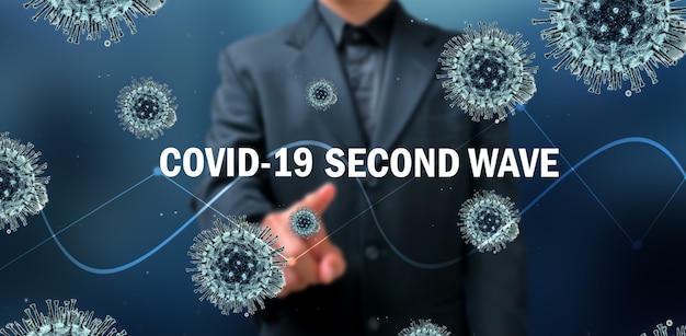 Covid 19 second wave concept, healthcare concept