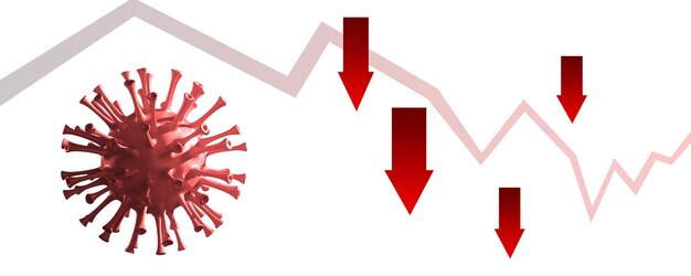 Фото Кризис covid и крах рынков: экономические последствия 3d-иллюстрации