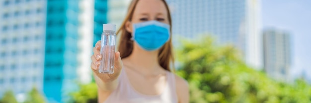 Covid pandemic coronavirus woman hands using wash hand sanitizer gel against novel coronavirus ncov