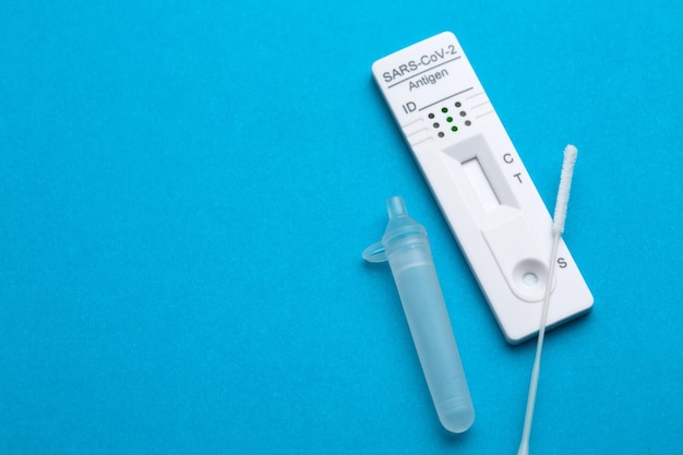 Covid rapid antigen nasal test Self test at home or at corona test station