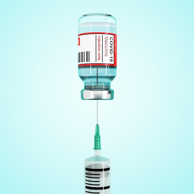 Covid-vaccin en injectiespuit