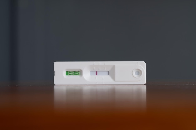 Covid19 negative test result with antigen rapid test kit ATK The test showed a negative result