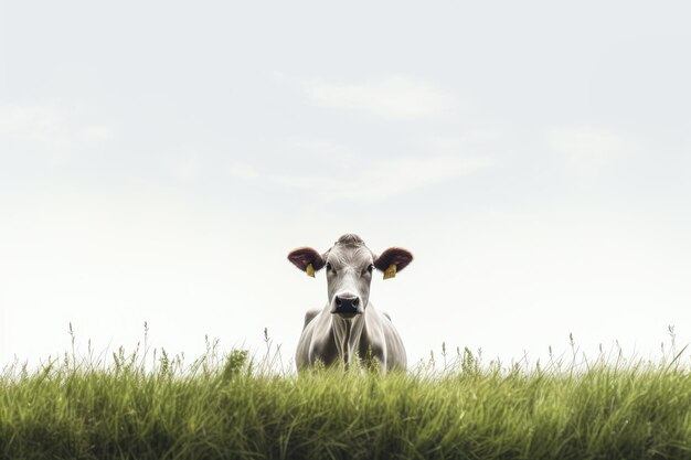 写真 牛と草の背景