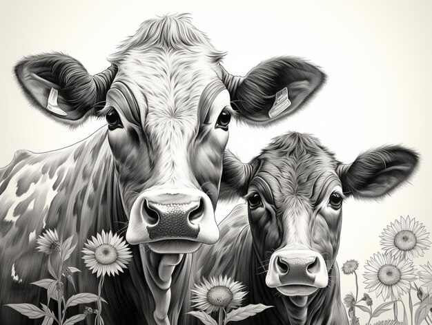 Premium AI Image | cow art prints HD 8K wallpaper Stock Photographic Image