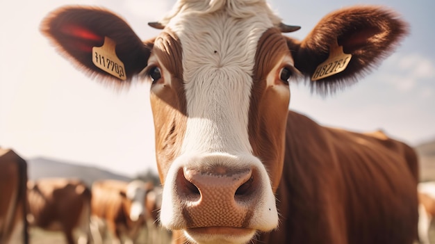 Cow closeup face