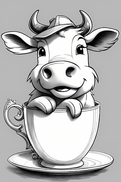 Photo cow coloring page coloring book pages