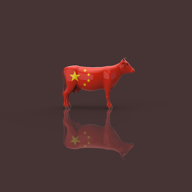 Cow concept - 3D Illustration