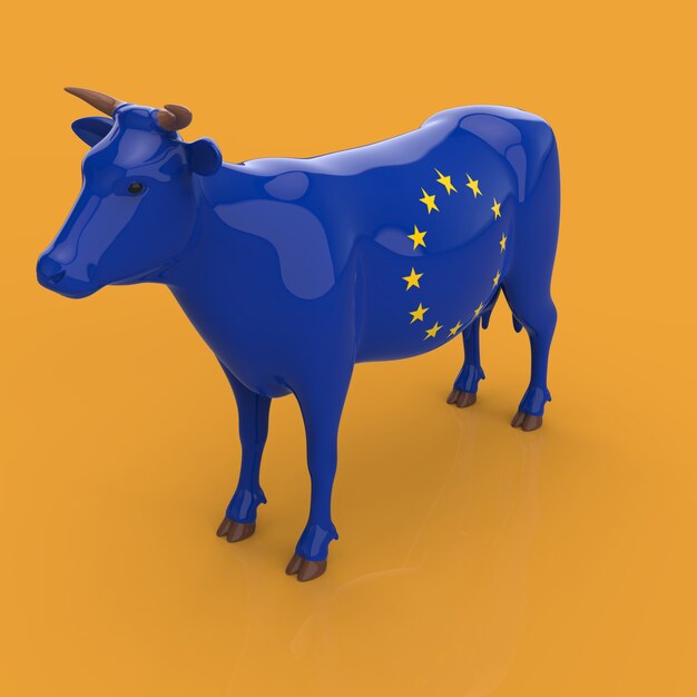 Концепция коровы - 3D иллюстрации