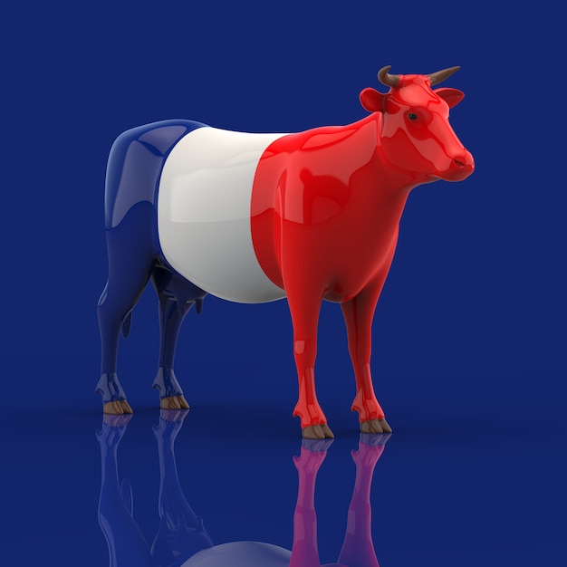 Cow concept - 3D Illustration