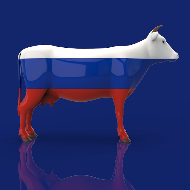 Cow concept - 3D Illustration