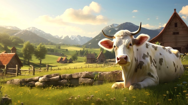 Корова на ферме