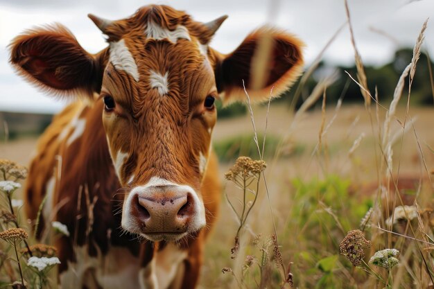 A cow in a field