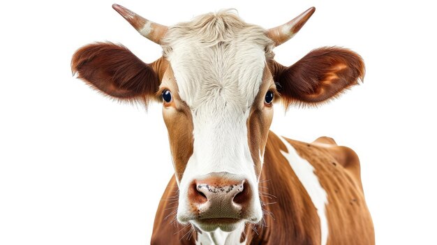 cow on isolated white background