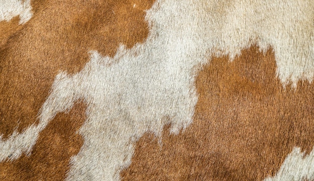 Cow leather real natural fur