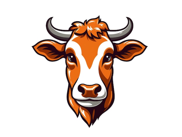 Photo cow logo for restaurant food chain logo