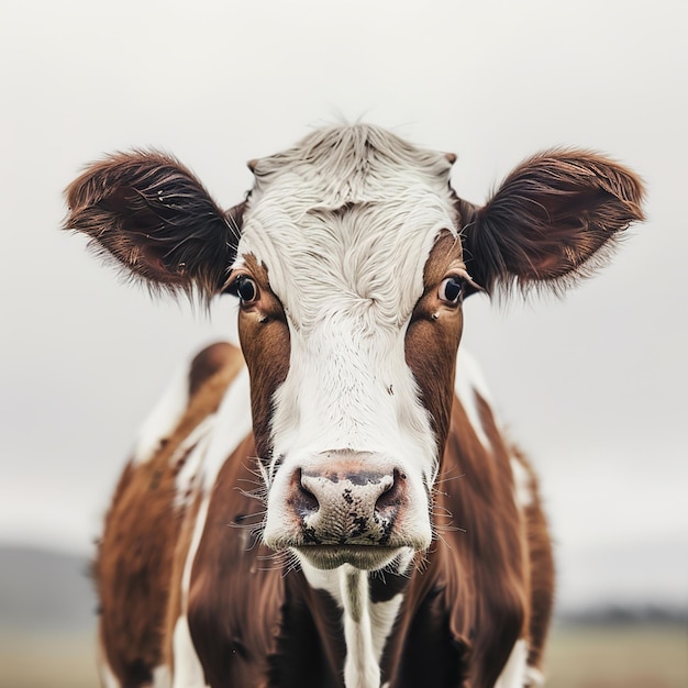 Photo a cow in white background job id d53f17bccd294c3e85d9b2bd84c9ff5a