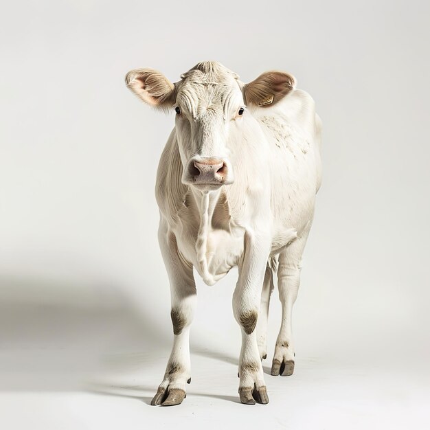 Photo a cow in white background job id ea98b0e0c04c4369ab5822c9aa2cac4e