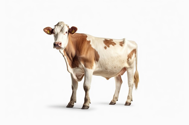 cow on white background