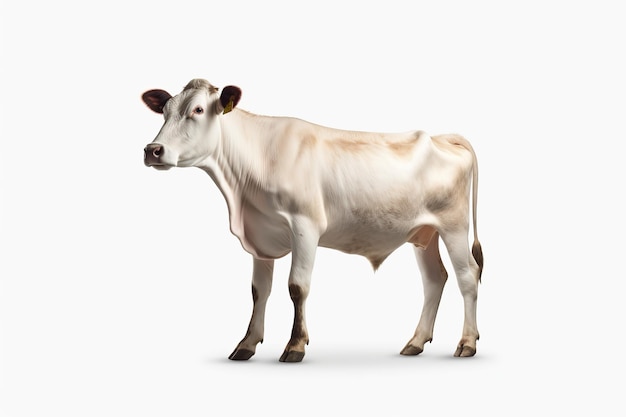 cow on white background