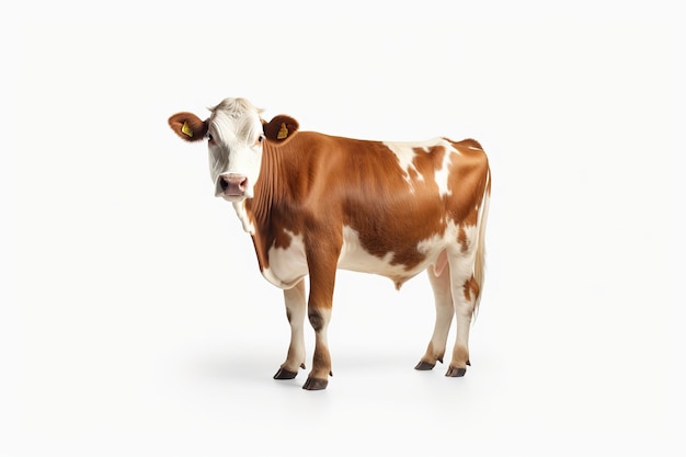 cow on white background