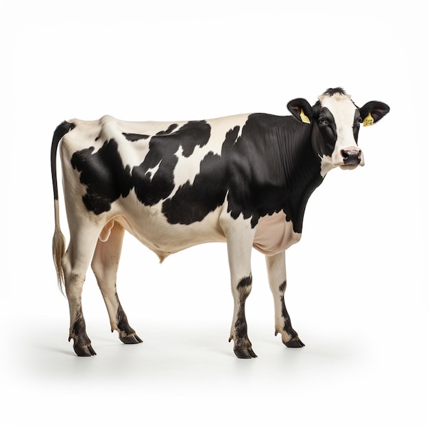 Cow on white background