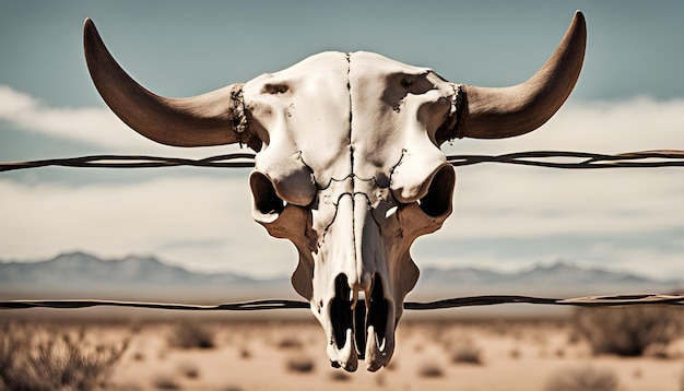 Photo a cow with a fence in the background