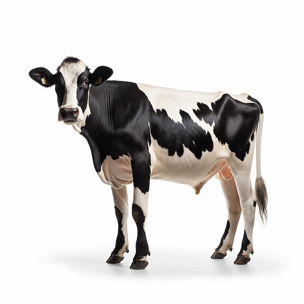 A cow with no background