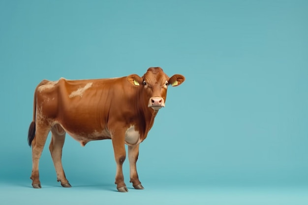 A cow with a tag on its ear