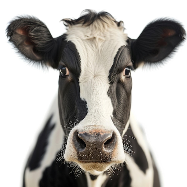 A cow with white background