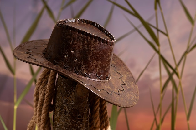 Foto sfondo da cowboy con cappello