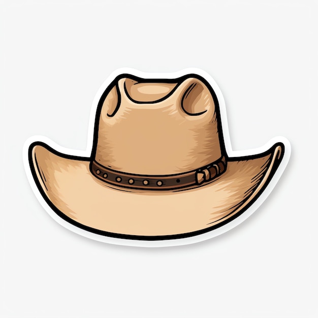 a cowboy hat with a brown band