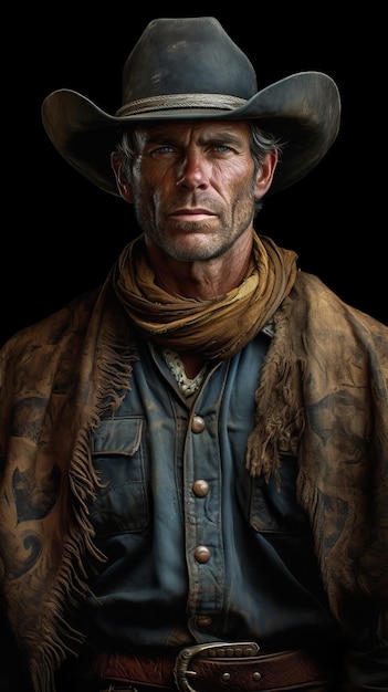 Cowboy west banner Generate ai