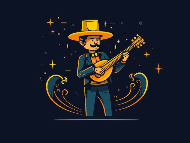 cowboy with guitar