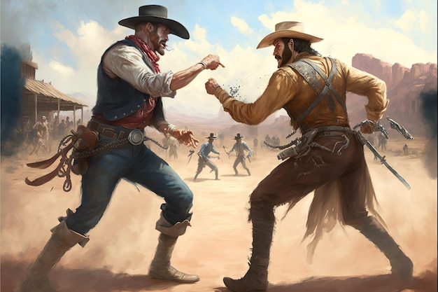 Cowboys duel art