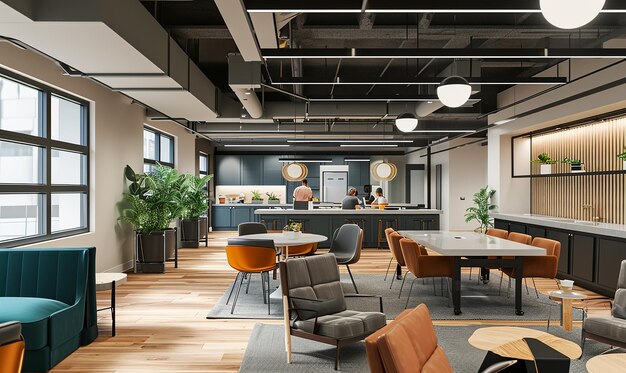 Coworking Space Reception with a Fresh and Modern Design