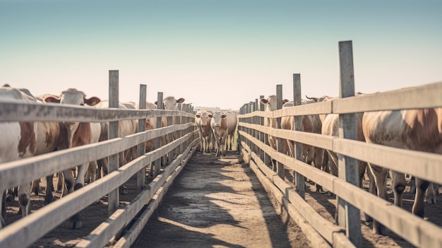 Cows in the barn