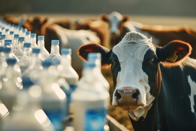 cows on the farm milk industry