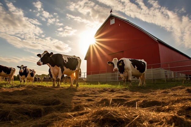 Photo cows on the farm