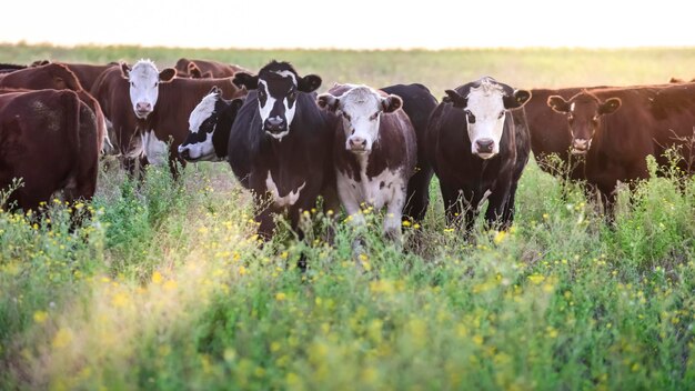 Photo cows on field