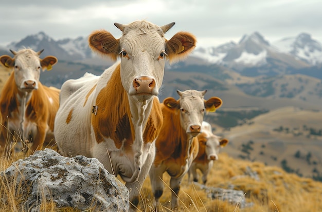 cows in the mountains