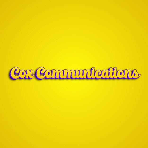 Coxcommunications typography 3d design yellow pink white background photo jpg