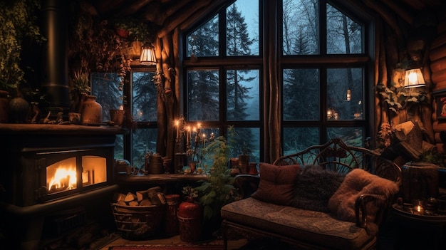 Cozy ambient interior home