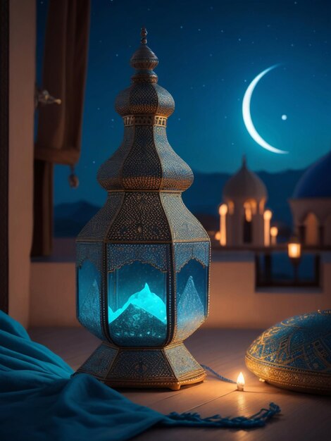 A cozy Arabian night with a beautiful bokeh effect background