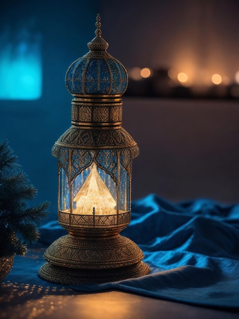 A cozy Arabian night with a beautiful bokeh effect background