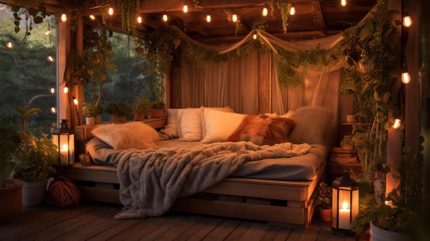 cozy atmosphere HD 8K wallpaper Stock Photographic Image